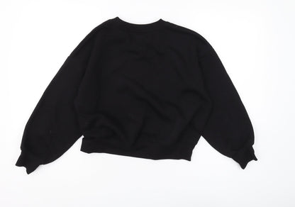 Jordan Girls Black Pullover Sweatshirt M Basketball Logo