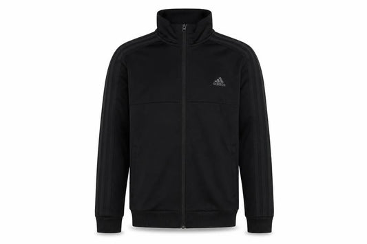 Front view of Adidas boys’ black full zip hoodie, size 9-10, years