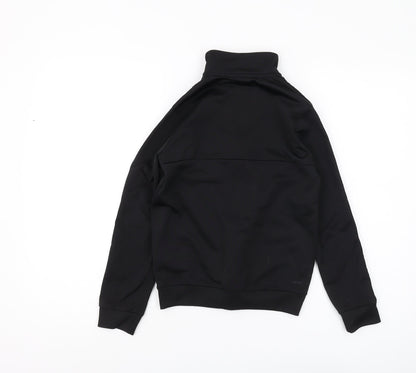 Adidas Boys Black Full Zip Hoodie, Size 9-10 Years