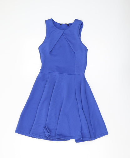 Miso Women's Blue Fit & Flare Dress Size 8