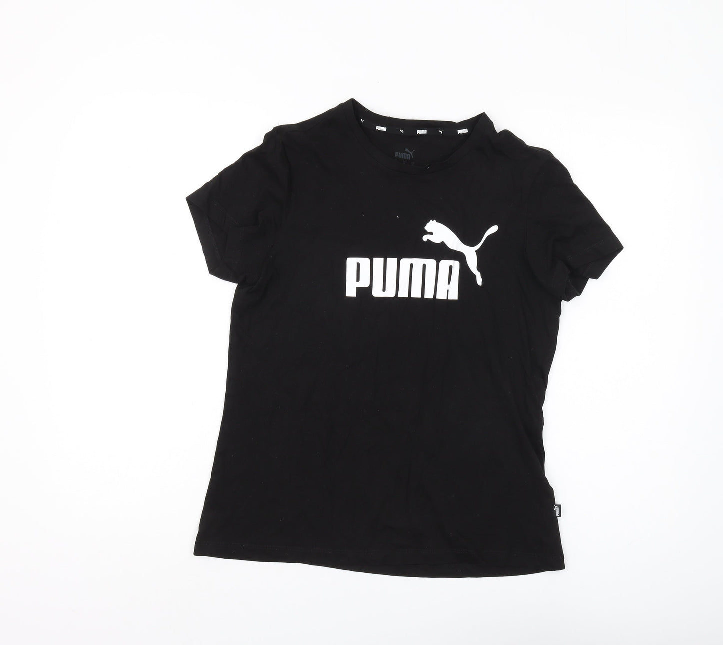 Womens UK Size M PUMA Black Basic T-Shirt