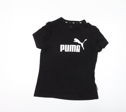 Womens UK Size M PUMA Black Basic T-Shirt