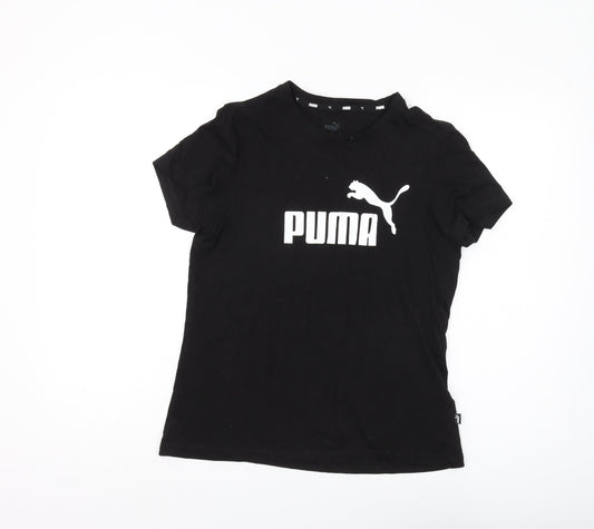 Puma Women's Black M Basic T-Shirt Regular Fit