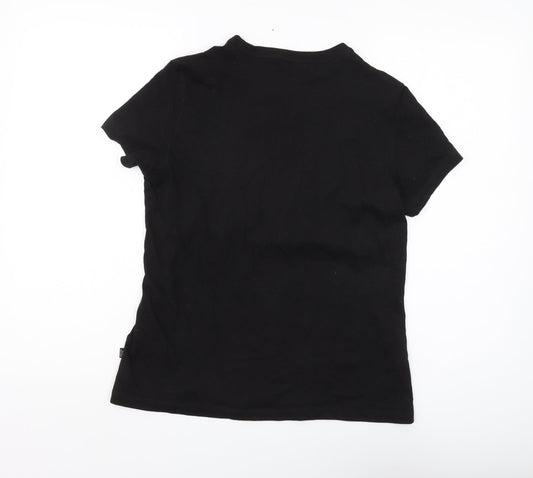 Puma Women's Black M Basic T-Shirt Regular Fit