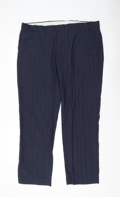 Burton Menswear London Blue Check Dress Pants 42R