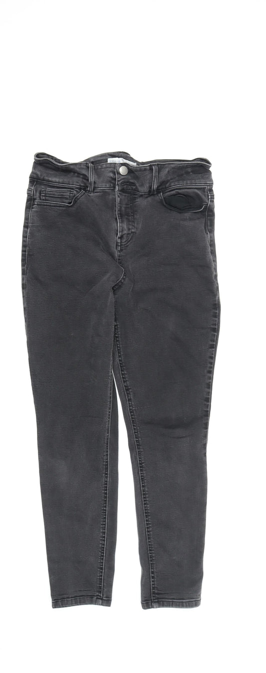 Zara Women’s Black Skinny Jeans, Size M, Mid-Rise Stretch Denim