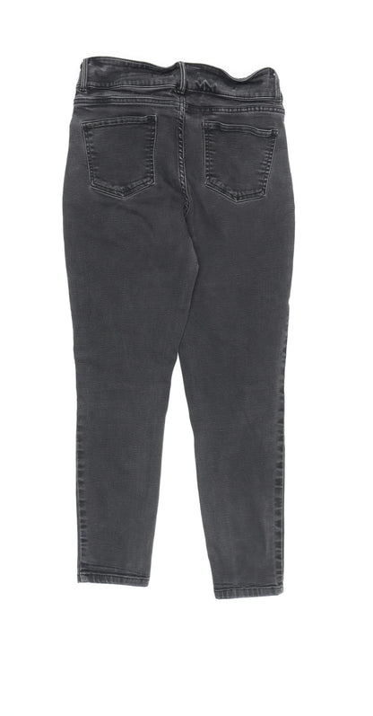 Zara Women’s Black Skinny Jeans, Size M, Mid-Rise Stretch Denim