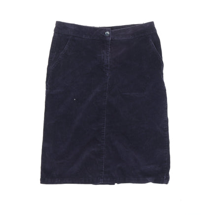 Jaeger Women's Blue Corduroy Pencil Skirt Size 8