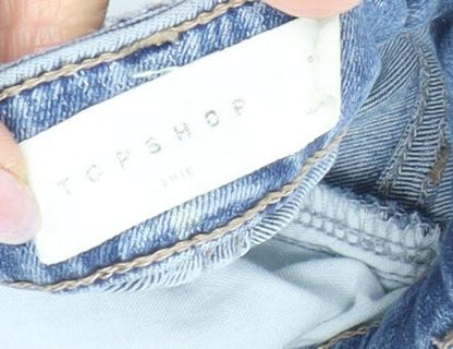 Topshop Women’s Blue Skinny Jeans, Size 8, Mid-Rise