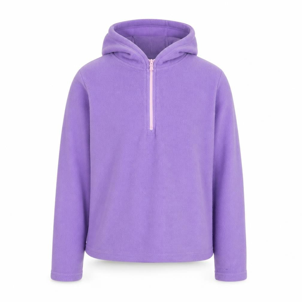 Front view of girls’ purple mountain warehouse fleece pullover hoodie -, size 9-10