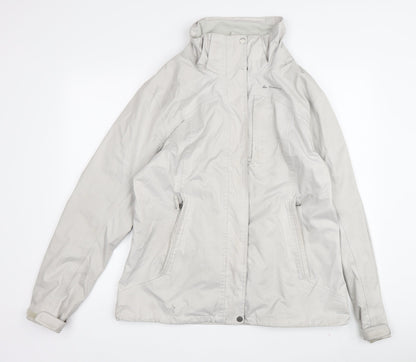 Quechua Women's Grey Waterproof Rain Coat - Size 8
