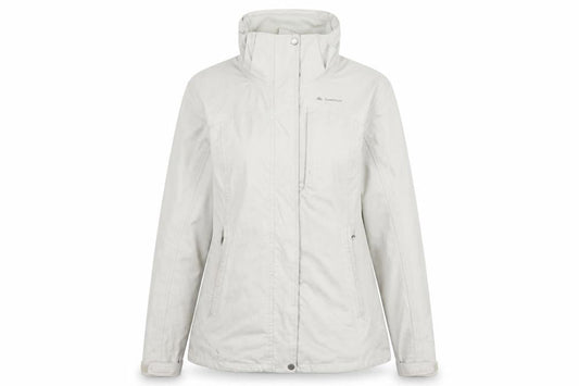 Quechua Women's Grey Waterproof Rain Coat - Size 8