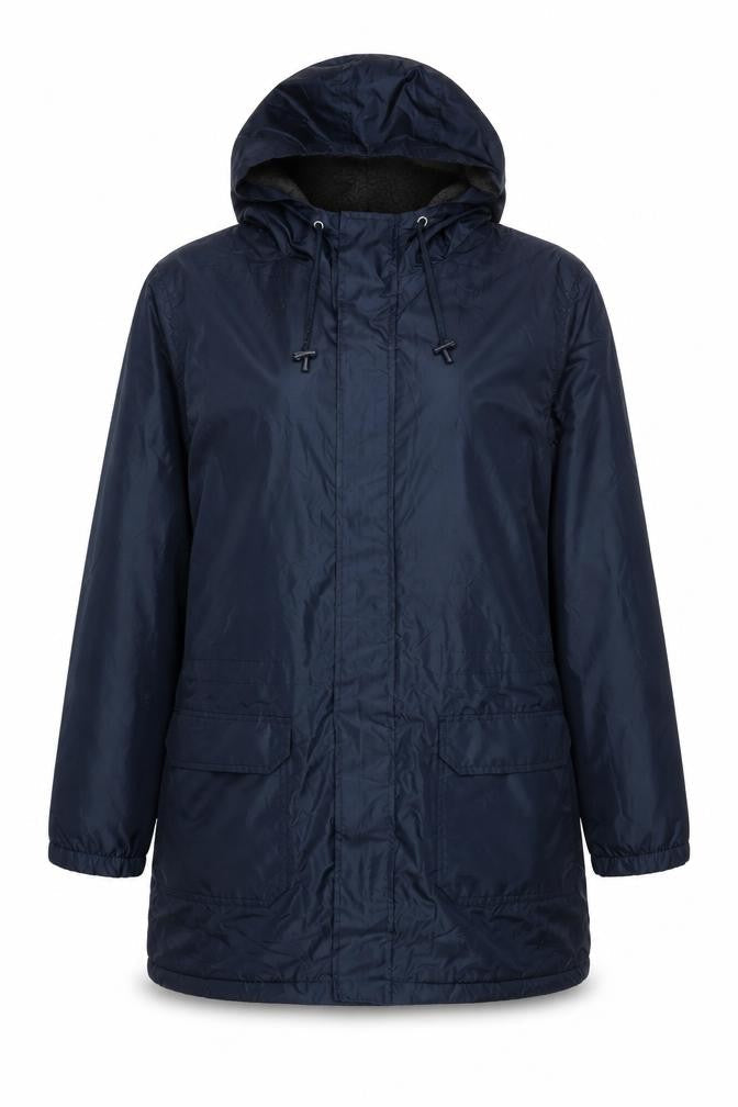 Womens UK Size M Cotton Traders Blue Parka Coat