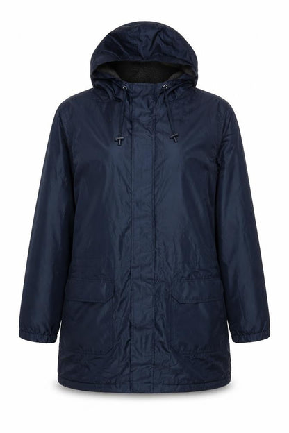 Womens UK Size M Cotton Traders Blue Parka Coat