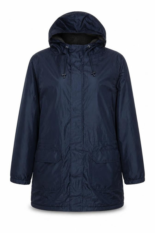 Womens UK Size M Cotton Traders Blue Parka Coat