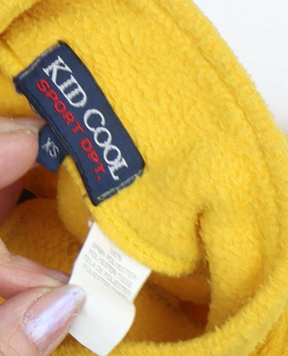 Kid Cool Boys Yellow Fleece Jacket XS with Full Zip