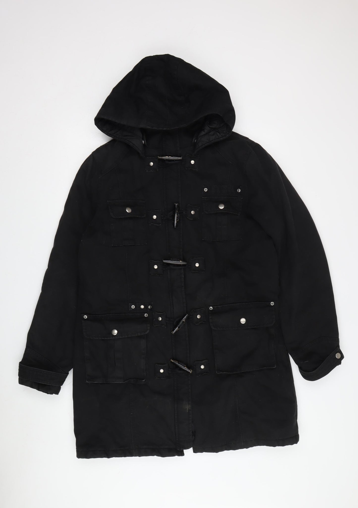 Womens UK Size 14 Dorothy Perkins Black Parka Coat