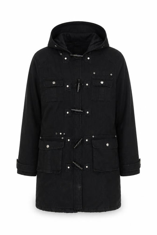 Womens UK Size 14 Dorothy Perkins Black Parka Coat