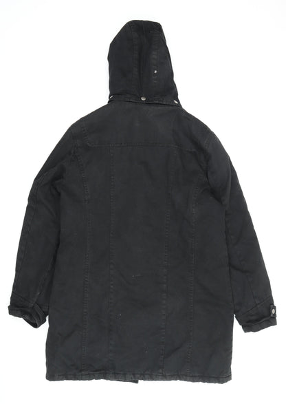 Womens UK Size 14 Dorothy Perkins Black Parka Coat