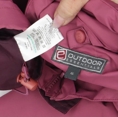 Womens UK Size 16 Outdoor Essentials Pink Basic Jacket
