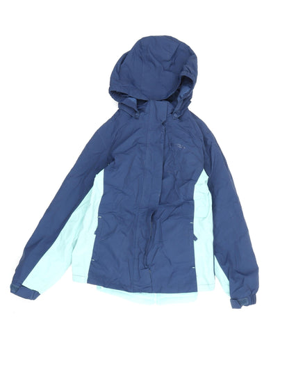 Additional front view of Mountain Warehouse boys’ blue parka jacket 9-10 years