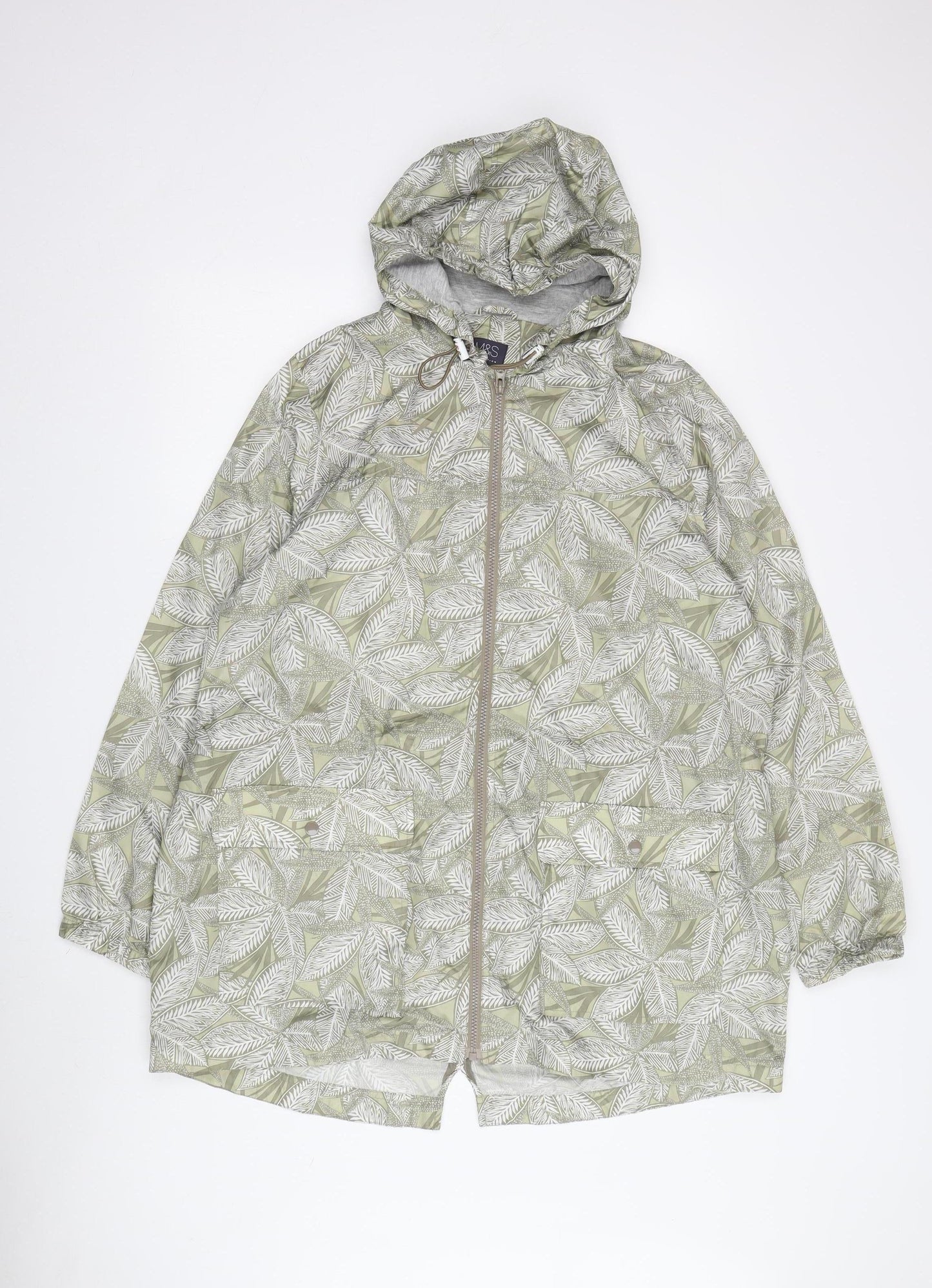 Womens UK Size L Marks and Spencer Multicoloured Rain Coat