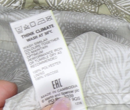 Womens UK Size L Marks and Spencer Multicoloured Rain Coat