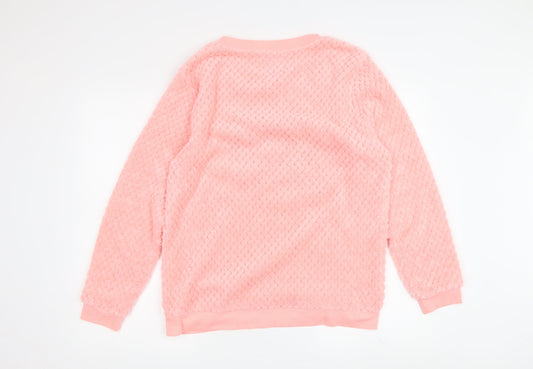 Womens UK Size M Disney Pink Pullover Sweatshirt
