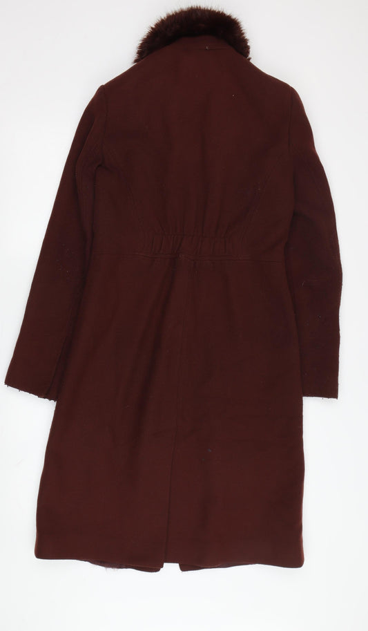French Connection Women's Brown Wool Overcoat Size 12