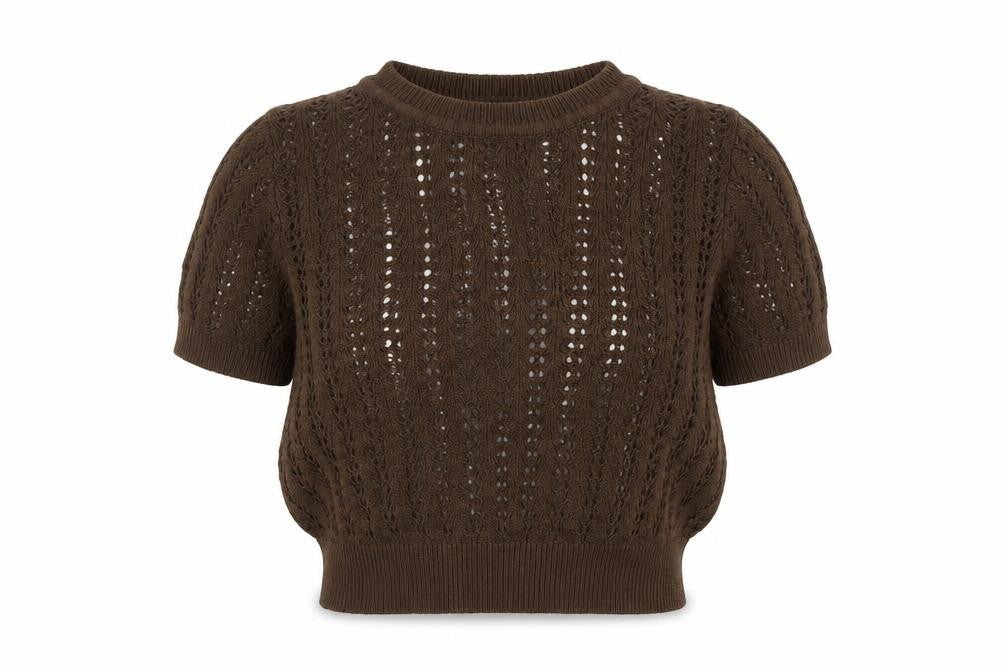 Womens UK Size S Motel Brown Pullover Jumper