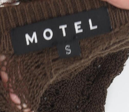 Womens UK Size S Motel Brown Pullover Jumper