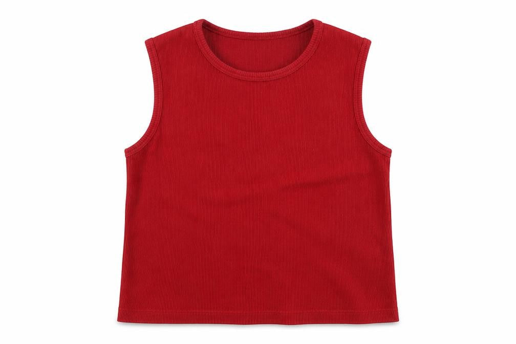 Womens UK Size M Cotton Traders Red Basic Tank