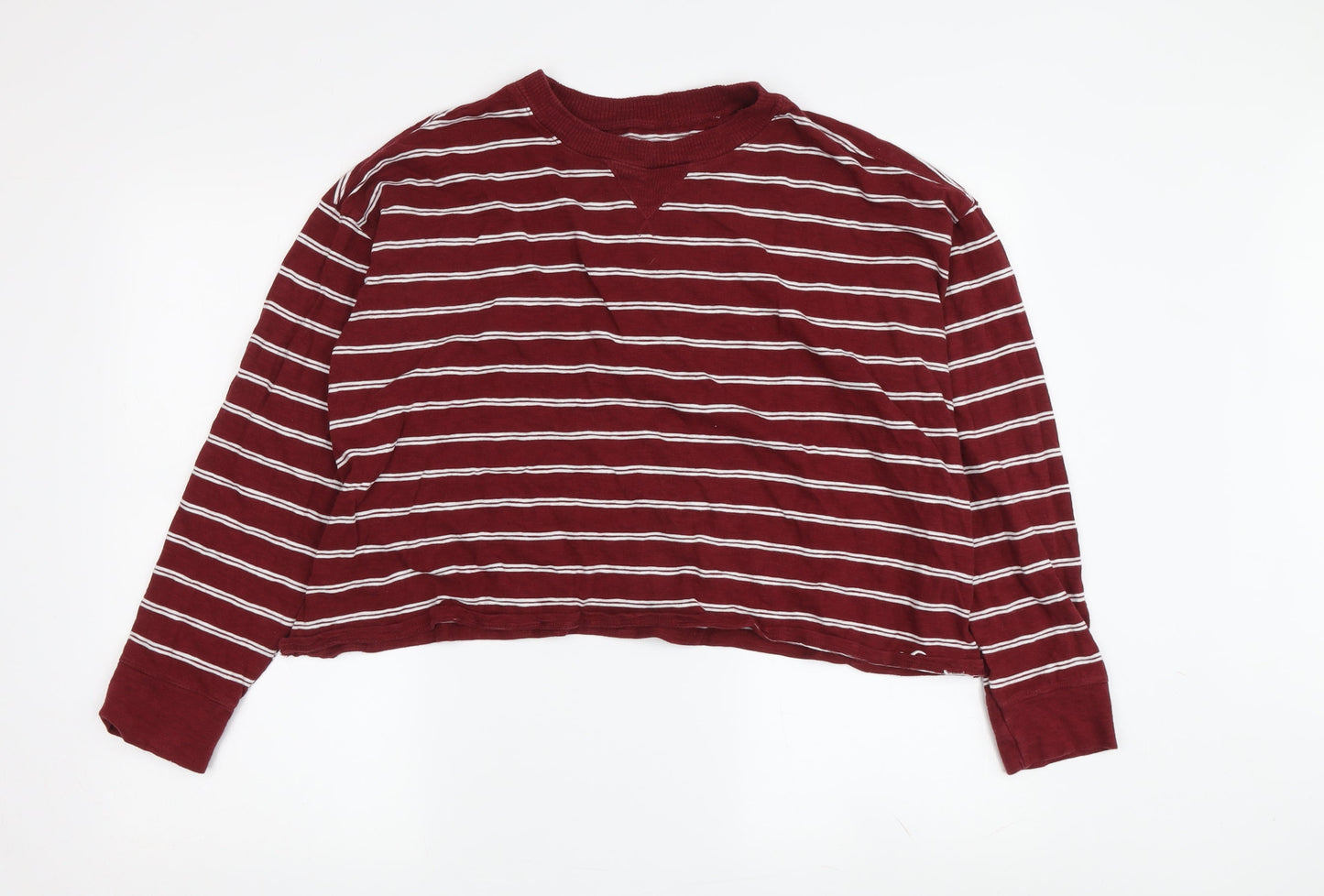 Womens UK Size M Hollister Red Basic T-Shirt