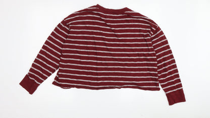 Womens UK Size M Hollister Red Basic T-Shirt
