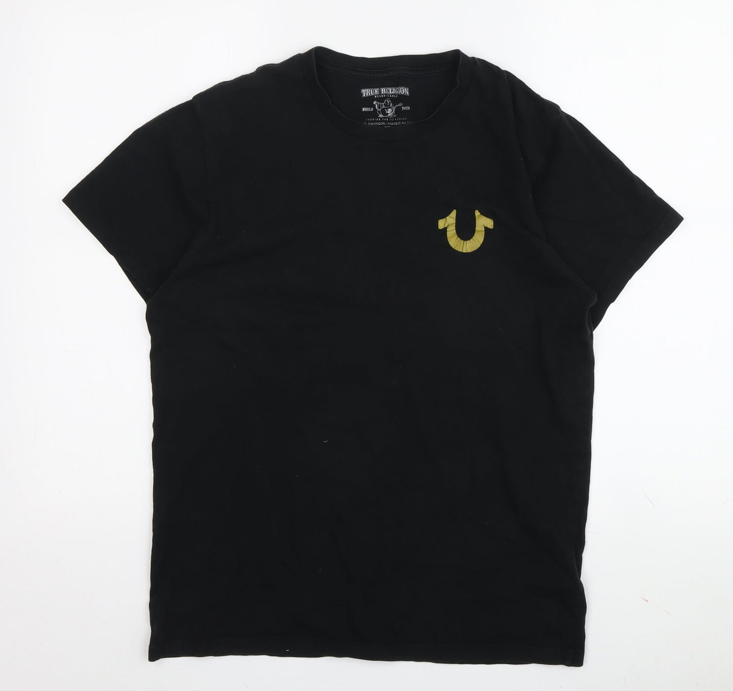 True Religion Men's Black Graphic T-Shirt Size S