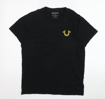 True Religion Men's Black Graphic T-Shirt Size S