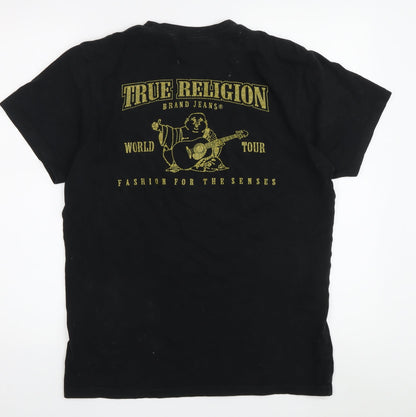 True Religion Men's Black Graphic T-Shirt Size S