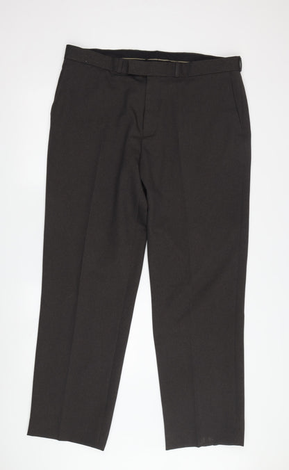 Greenwoods Men's Black Dress Pants Regular Fit 38