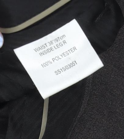 Greenwoods Men's Black Dress Pants Regular Fit 38