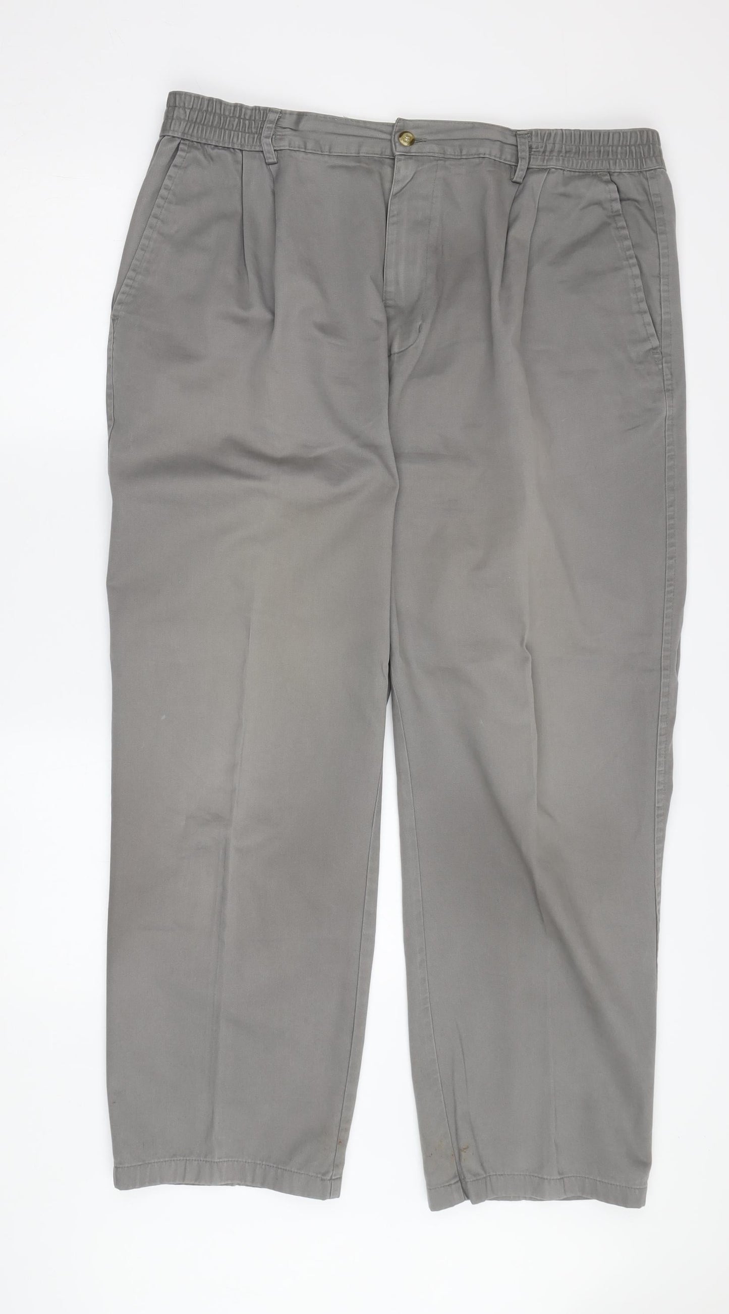 Mens UK Size 38 Cotton Traders  Chino Grey Trousers