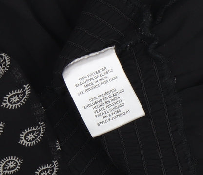 Irons of Peace Women's Black Puff Sleeve Blouse M