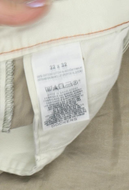 Dockers Men's Beige Chino Trousers, Size 32, Casual