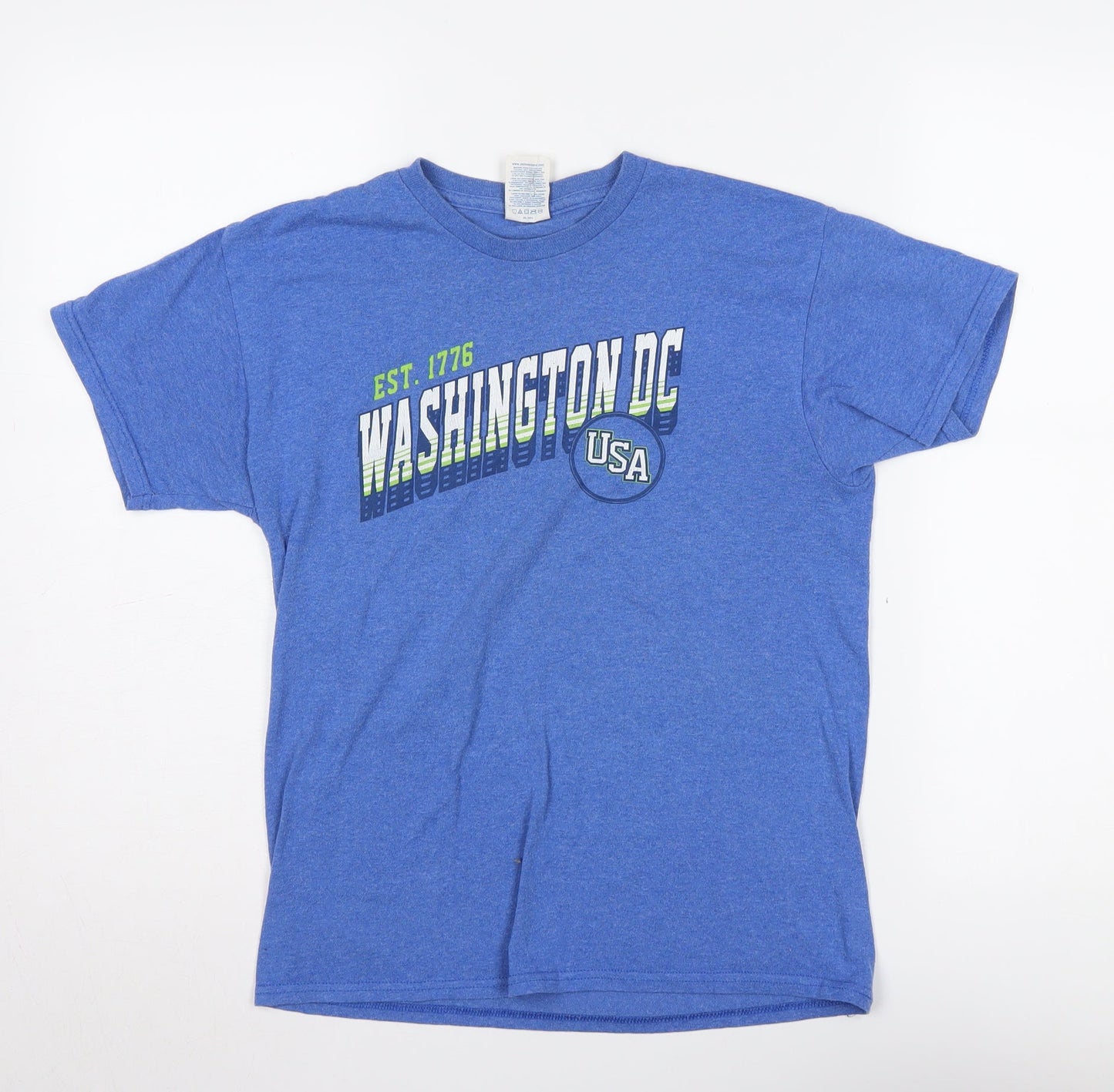 Delta Pro Weight Boys Blue Washington DC Graphic T-Shirt L