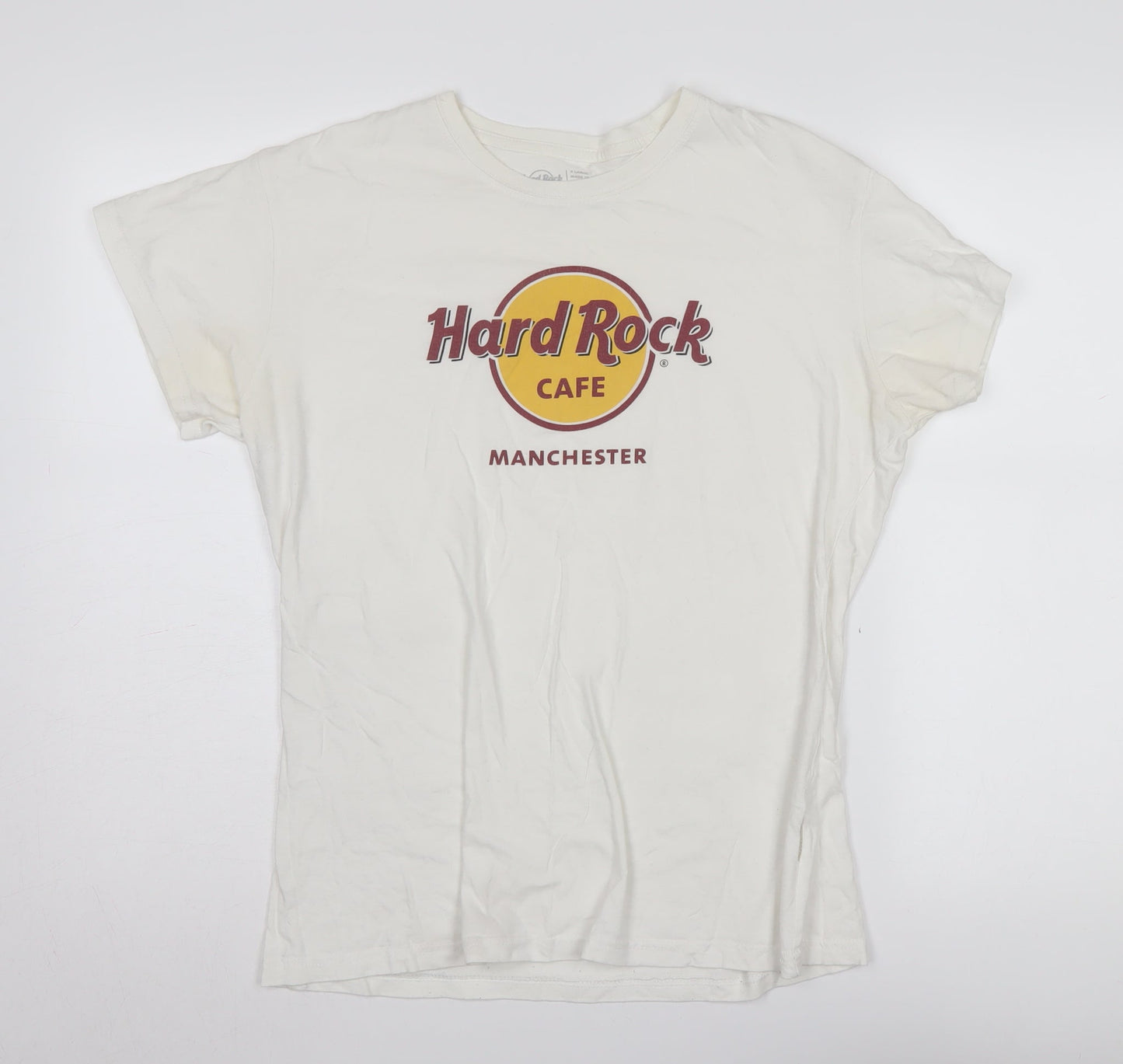 Unisex Adults UK Size XL Hard Rock Cafe White Basic T-Shirt