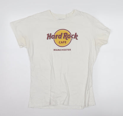 Unisex Adults UK Size XL Hard Rock Cafe White Basic T-Shirt