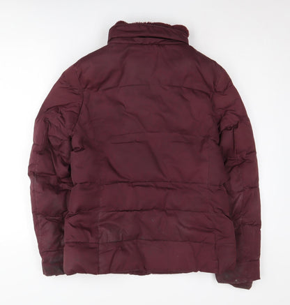 Womens UK Size 8 Marks and Spencer Red Puffer Jacket