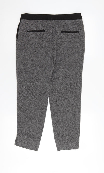 Womens UK Size 8 H&M Regular Fit Dress Pants Black Trousers