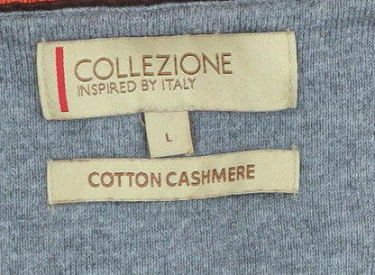 Marks and Spencer Men's Orange V-Neck Pullover Jumper L