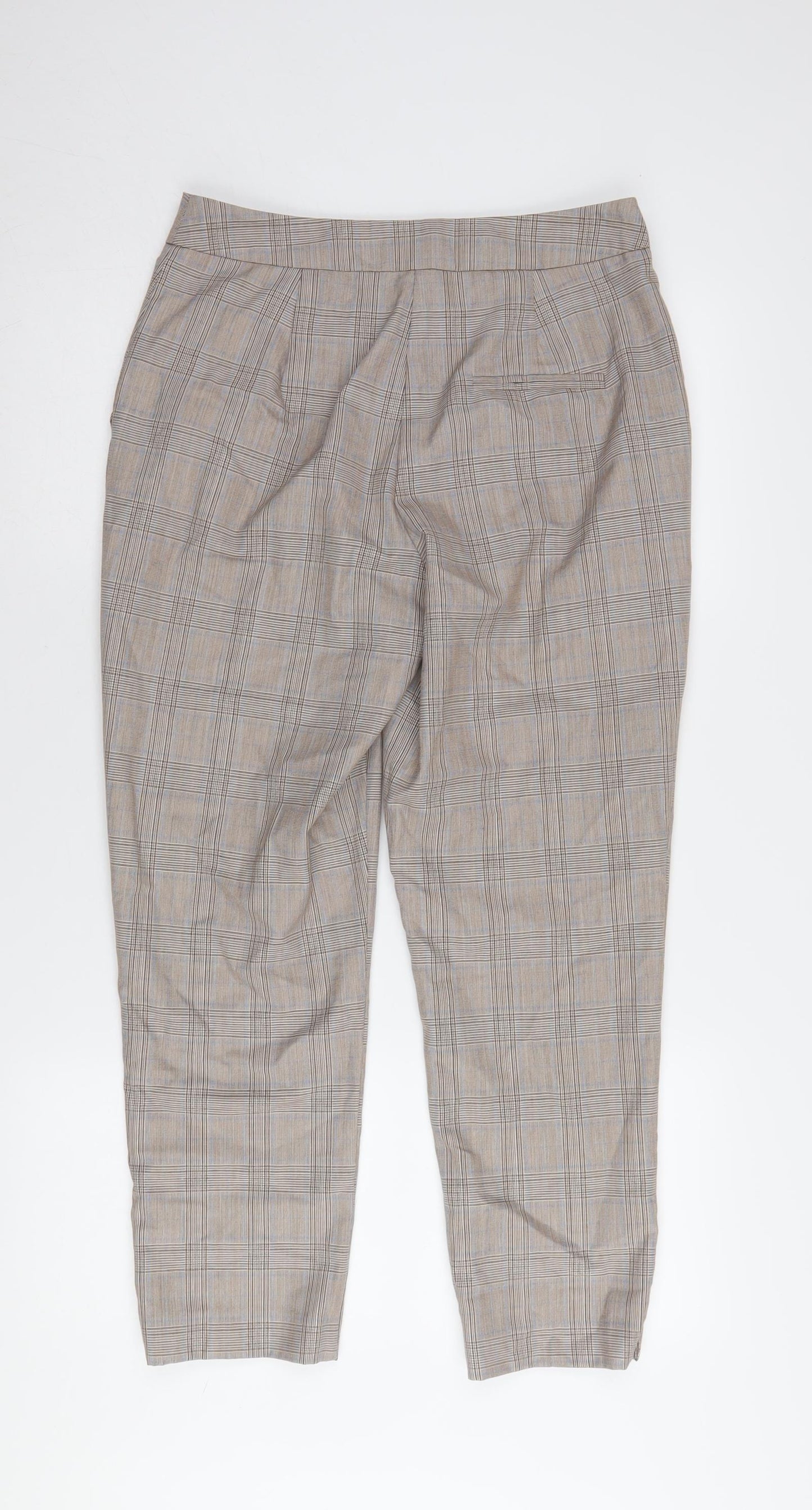New Look Beige Check Chino Trousers - Size 10, Autumn Style