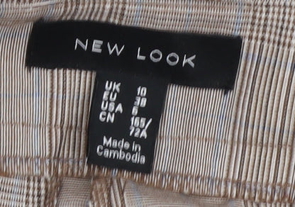 New Look Beige Check Chino Trousers - Size 10, Autumn Style